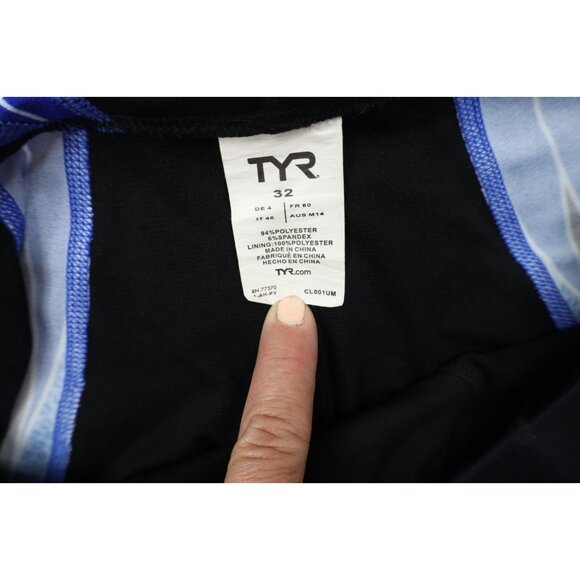 Vintage TYR Swimming Mens 32 Geometric Performance Speed Jammers Shorts Trunks - Picture 6 of 10